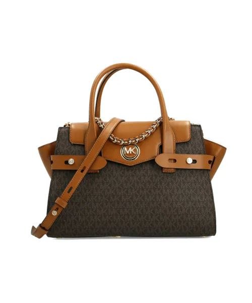 Michael Kors Carmen Large Flap Satchel Brown/Acorn