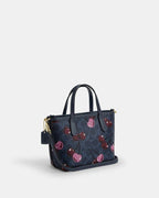 Coach City Mini Tote Bag In Signature Canvas With Cherry Print