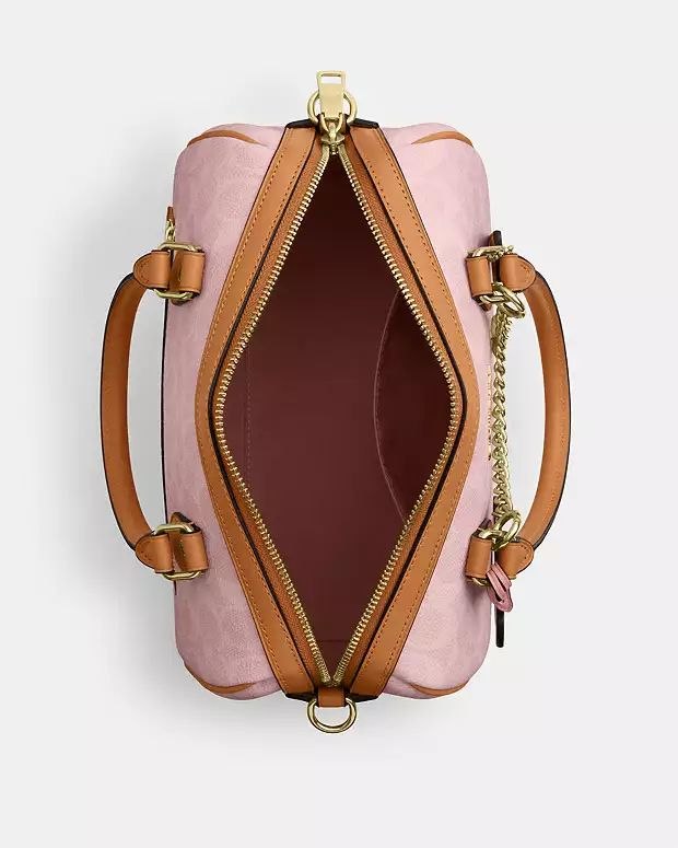 Rowan Satchel Bag In Signature Canvas With Charms mini