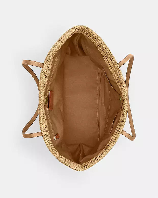 City coach straw bag