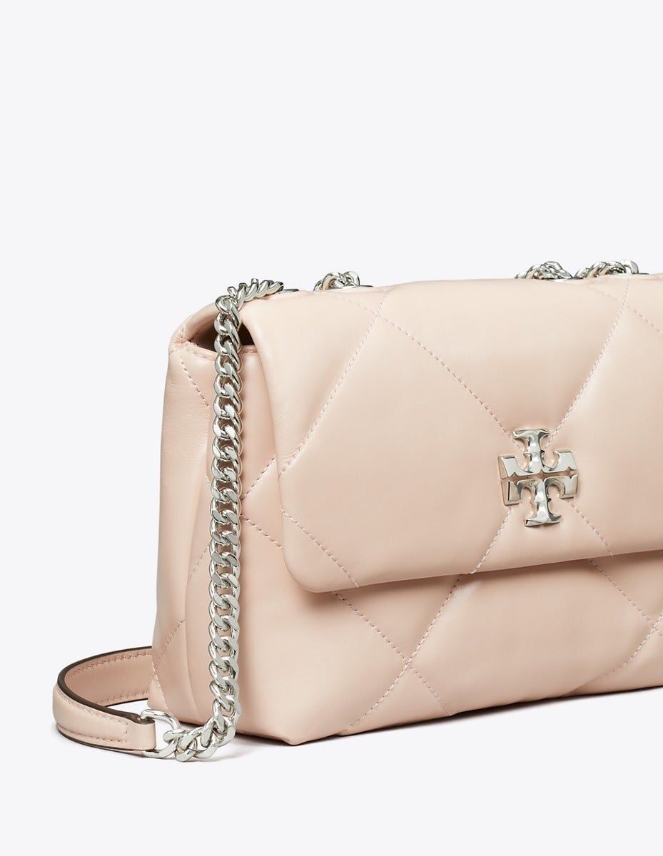 KIRA DIAMOND QUILT  CONVERTIBLE SHOULDER BAG SOFT PINK small