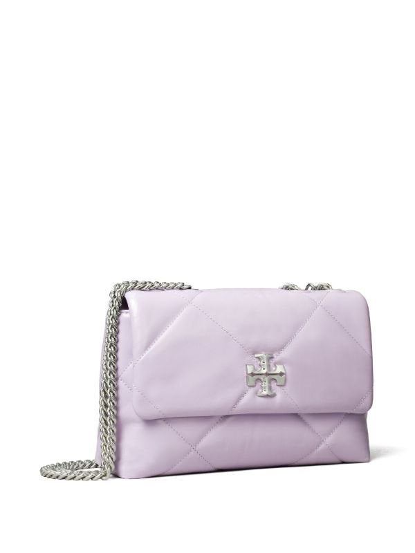 KIRA DIAMOND QUILT  CONVERTIBLE SHOULDER BAG SOFT purple  small