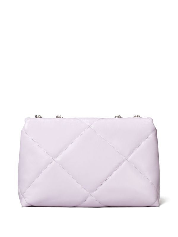 KIRA DIAMOND QUILT  CONVERTIBLE SHOULDER BAG SOFT purple  small
