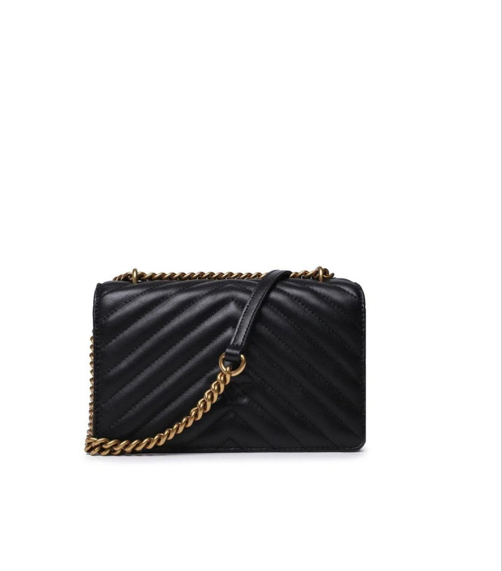 Pinko
Love One Mini Shoulder bag fine grain leather bianco seta/antique gold