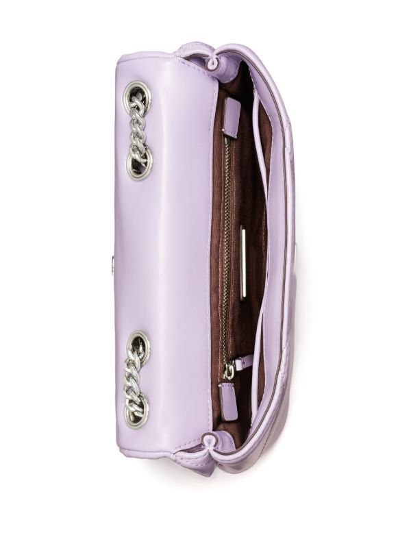 KIRA DIAMOND QUILT  CONVERTIBLE SHOULDER BAG SOFT purple  small