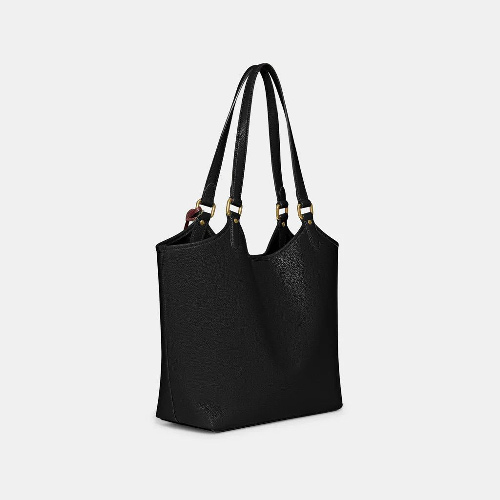 Coach Day Tote Bag Leather Black