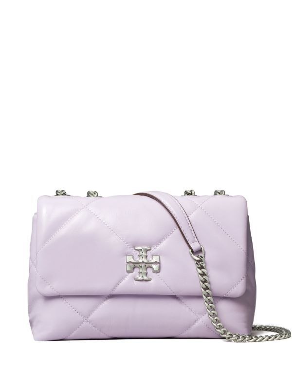 KIRA DIAMOND QUILT  CONVERTIBLE SHOULDER BAG SOFT purple  small