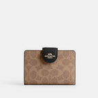 Coach Medium Corner Zip Wallet With Signature Leather