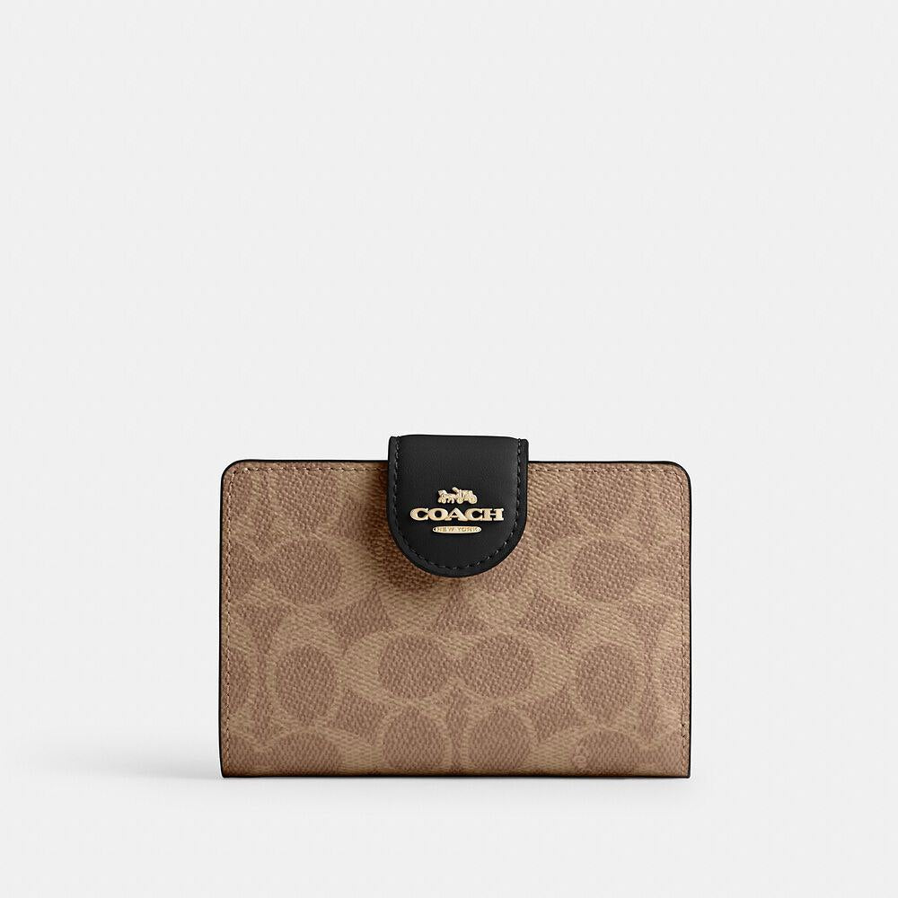 Coach Medium Corner Zip Wallet With Signature Leather
