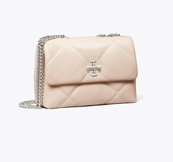 KIRA DIAMOND QUILT  CONVERTIBLE SHOULDER BAG SOFT PINK small