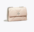 KIRA DIAMOND QUILT  CONVERTIBLE SHOULDER BAG SOFT PINK small