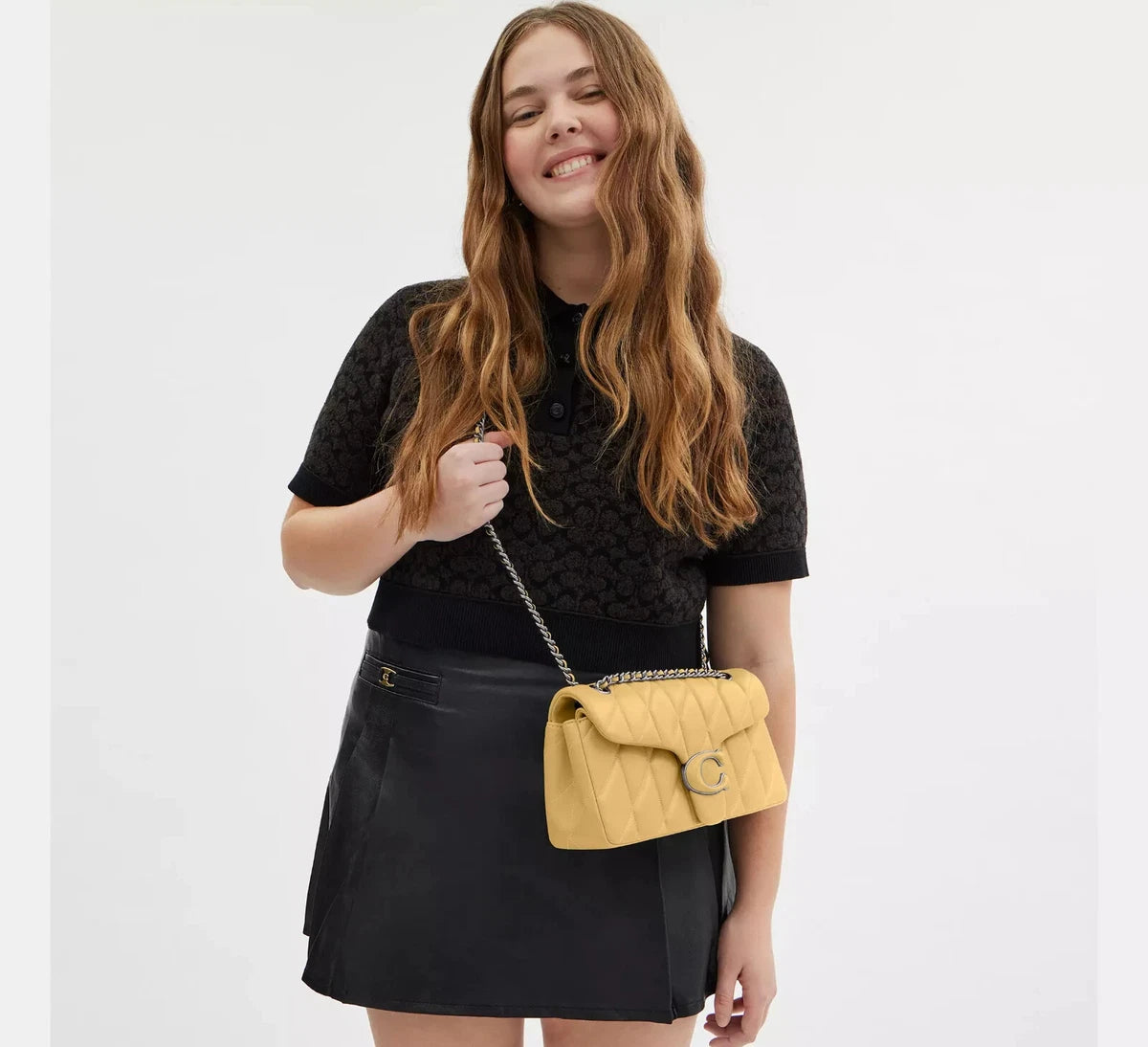 Tabby coach shoulder bag 26 yellow