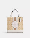 Coach Dempsey Tote 22 In Signature Jacquard