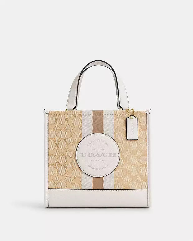 Coach Dempsey Tote 22 In Signature Jacquard