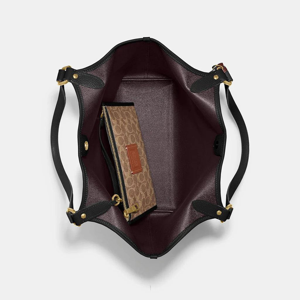 Coach Day Tote Bag Leather Black