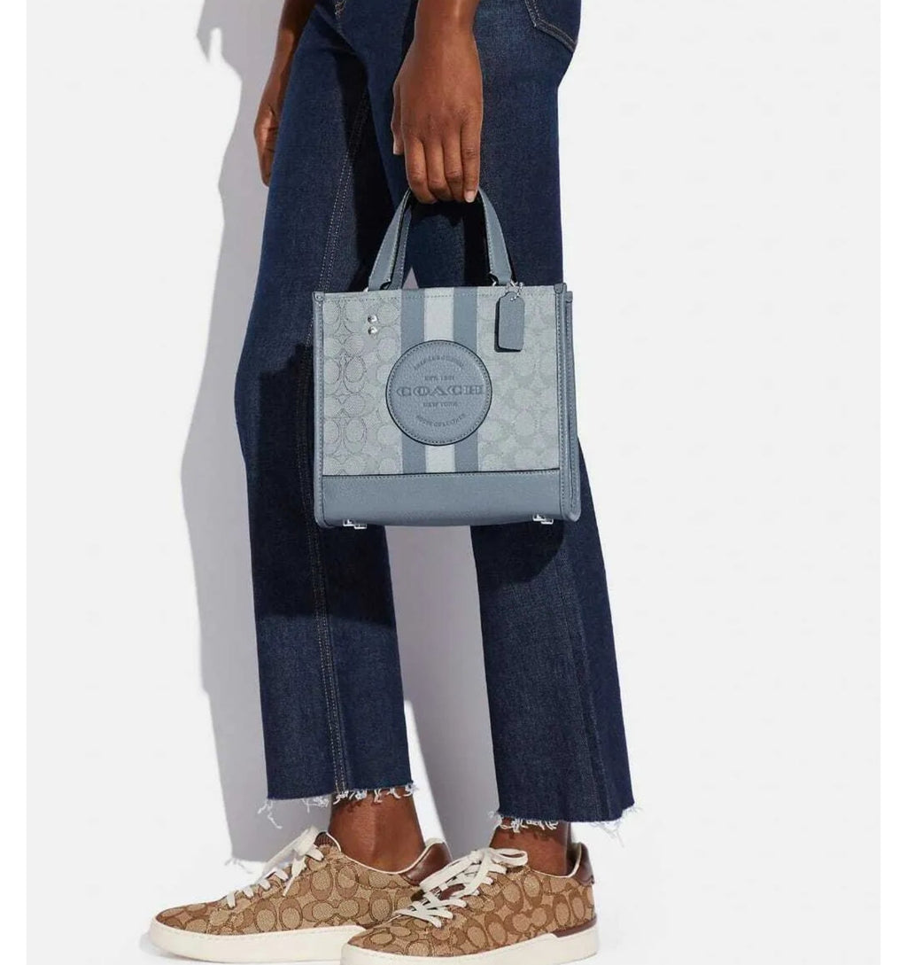 Coach Dempsey Tote 22 In Signature Jacquard