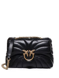 Love Puff Butterfly-quilt Crossbody Bag in Leather