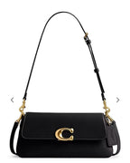 Refined Calf Leather Jet Shoulder Bag