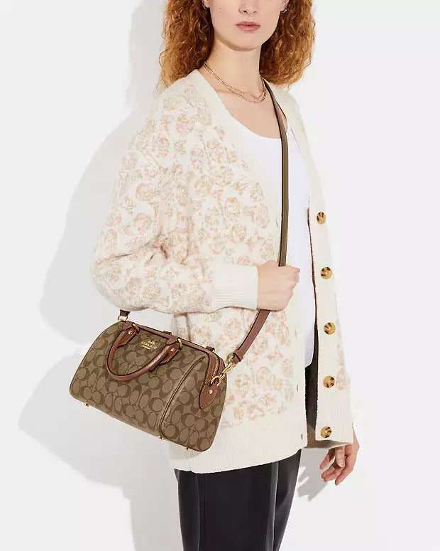 Coach Rowan Satchel Bag In Signature Canvas
