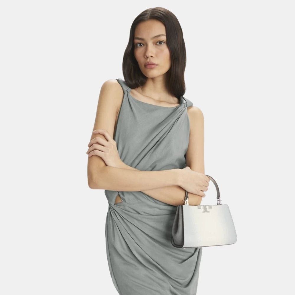 Tory Burch Mini Eleanor Snake-Embossed Satchel