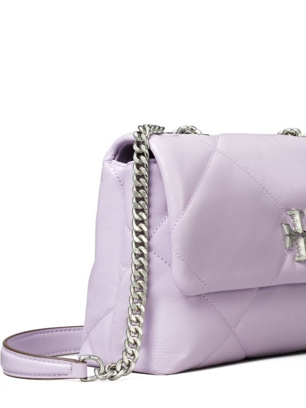 KIRA DIAMOND QUILT  CONVERTIBLE SHOULDER BAG SOFT purple  small