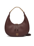 Leather hobo BRIOCHE