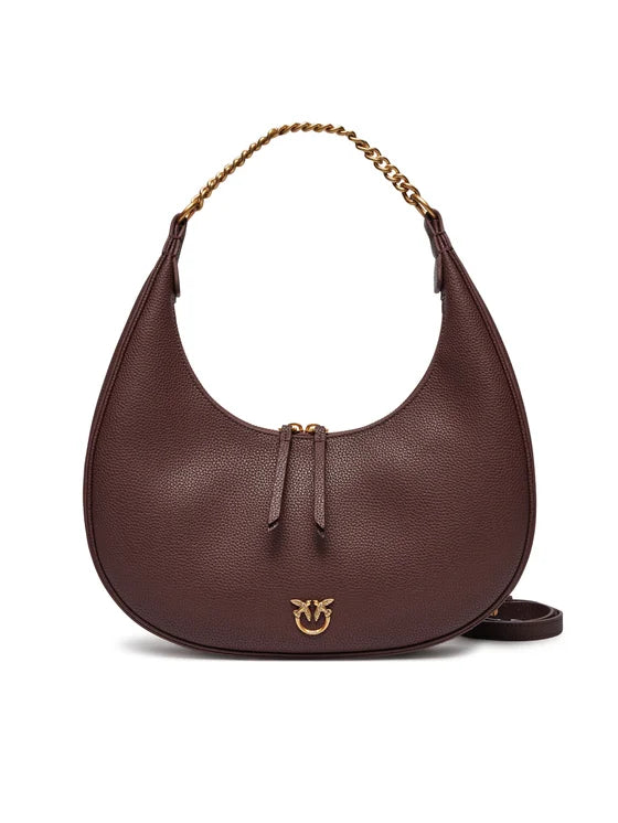 Leather hobo BRIOCHE