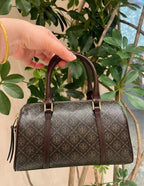 TTORY BURCH Mini T Monogram Coated Barrel Bag