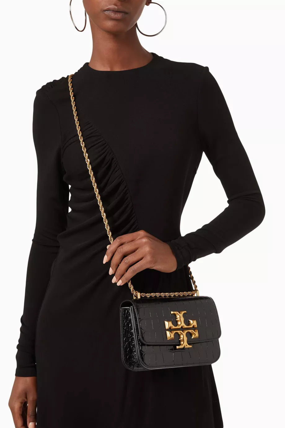 Tory Burch Eleanor snake leather Small Size Bag