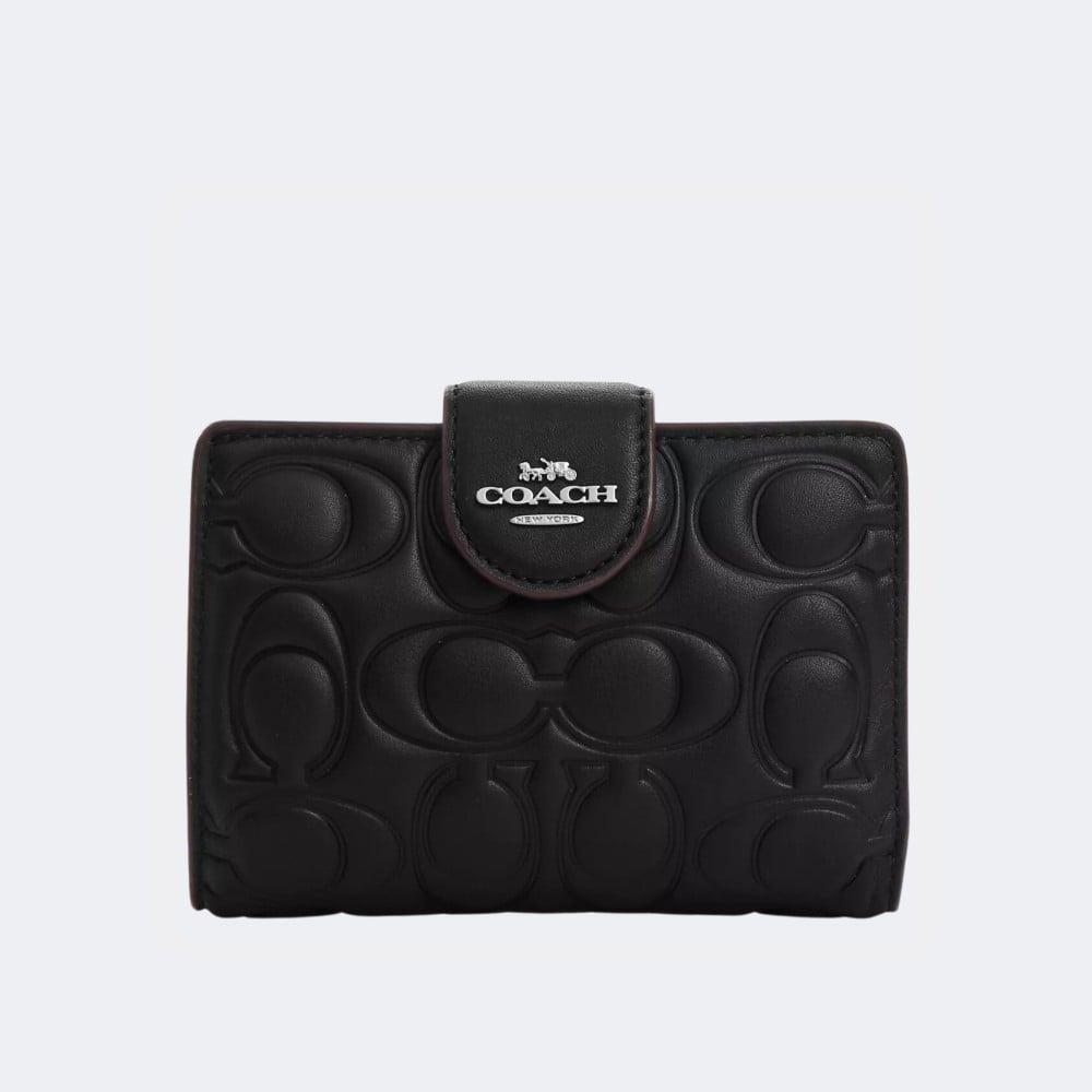 Coach Medium Corner Zip Wallet With Signature Leather