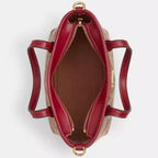 Coach City Mini Tote Bag In Signature Canvas With Cherry Print