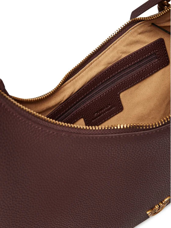 Leather hobo BRIOCHE