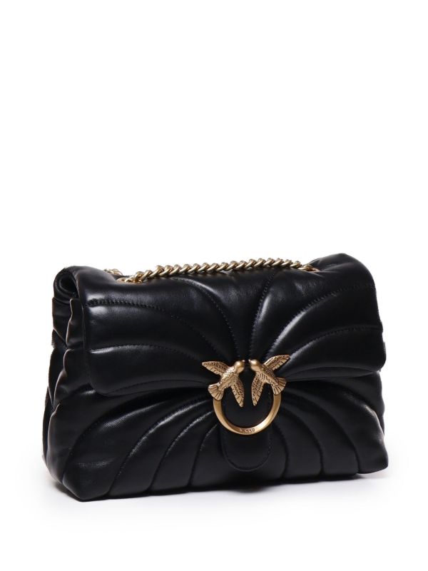 Love Puff Butterfly-quilt Crossbody Bag in Leather