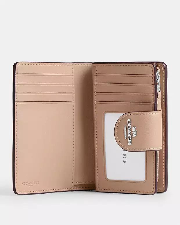 Coach Medium Corner Zip Wallet With Signature Leather
