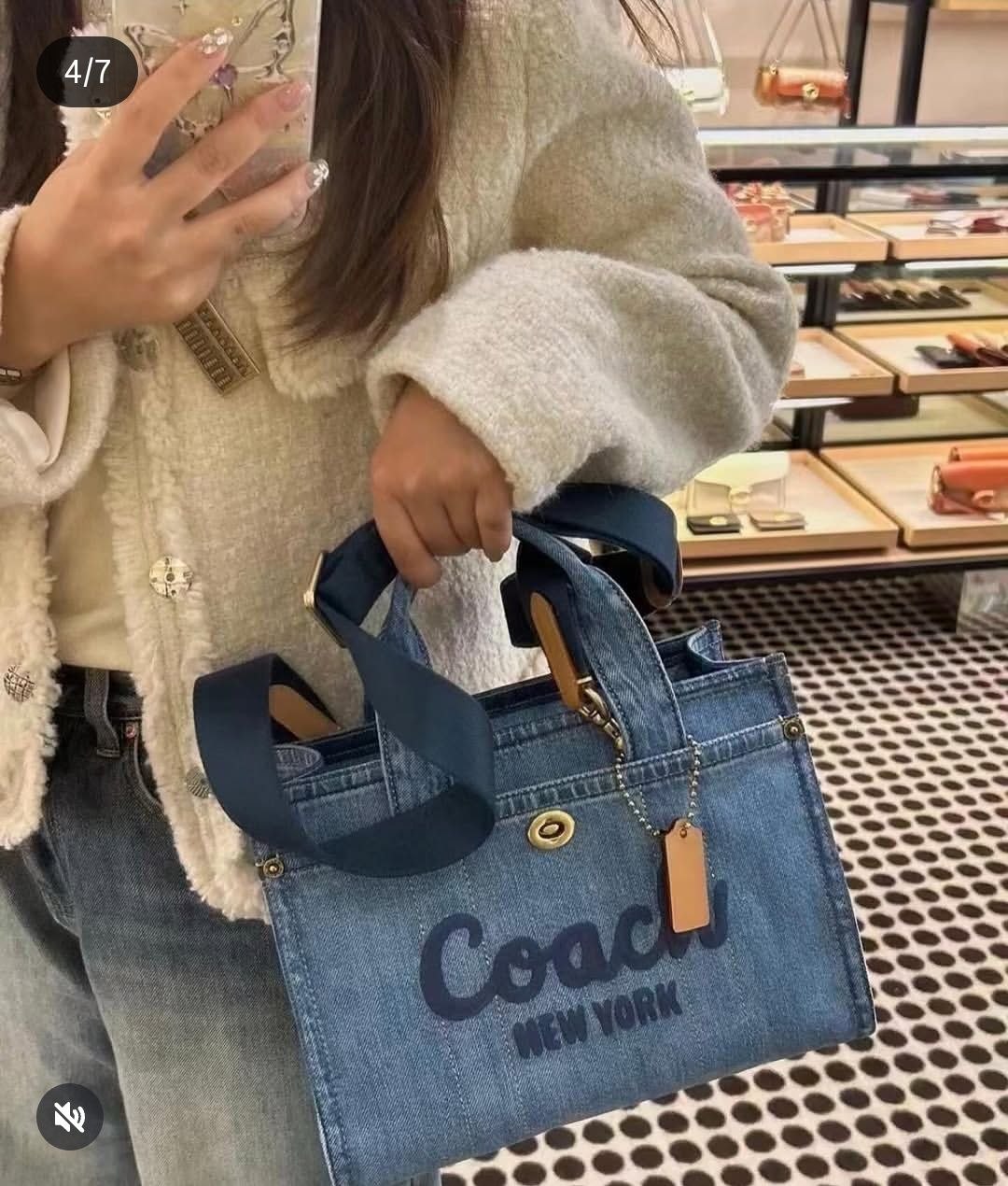 COACH Cargo Tote Handbag Shoulder