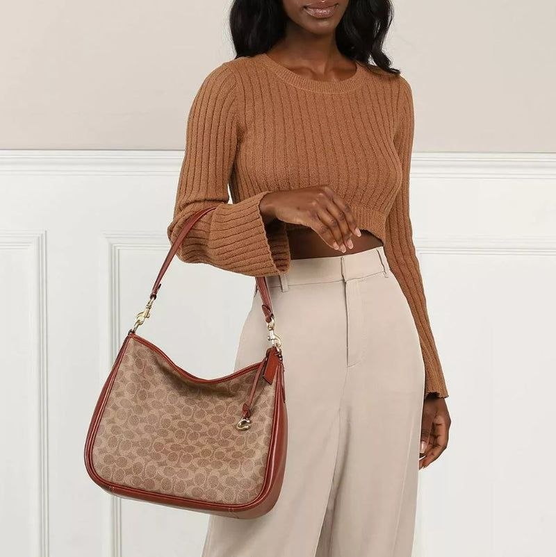 Coach Cary Shoulder Bag with Signature Canvas
